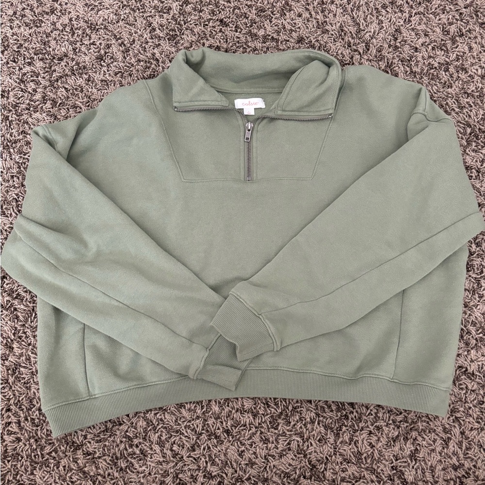Target Green Half Zip